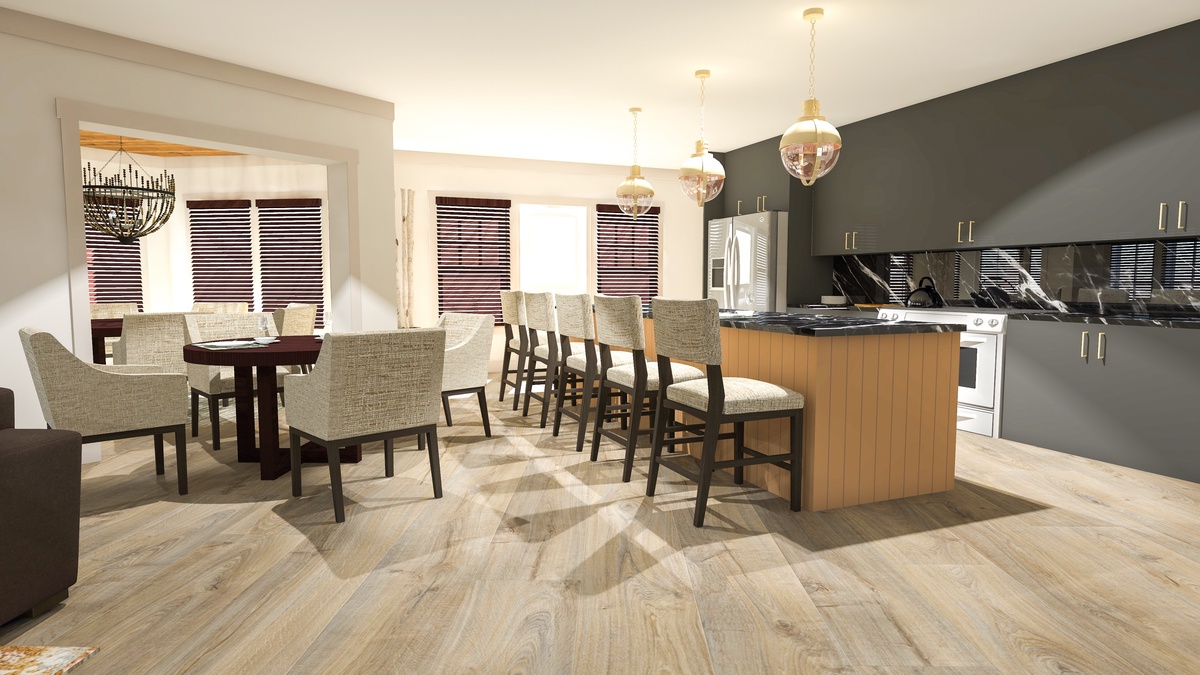 Kitchen and dining area