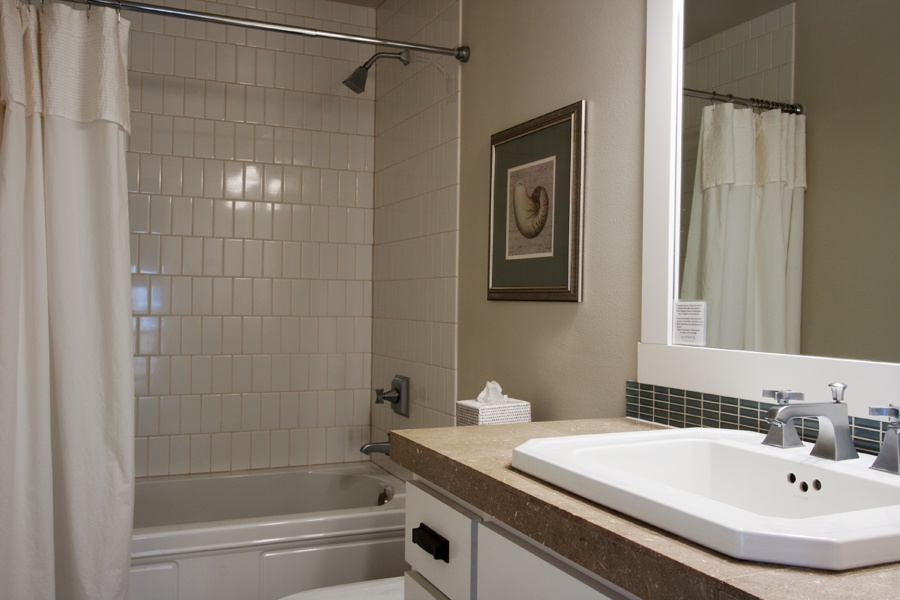 Second Floor - shared bathroom with shower and tub combination