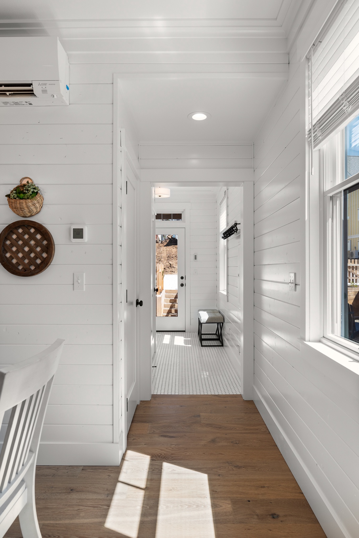 Hallway to mudroom and back yard
