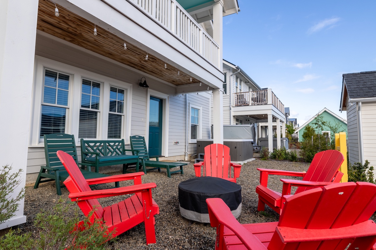 Firepit and outdoor seating