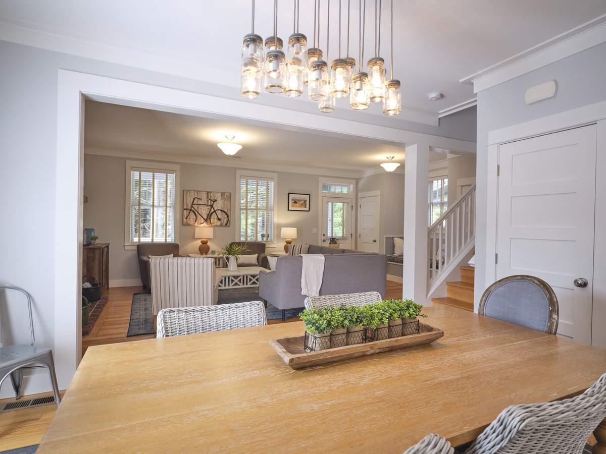 Large table for big meals, game playing and making memories