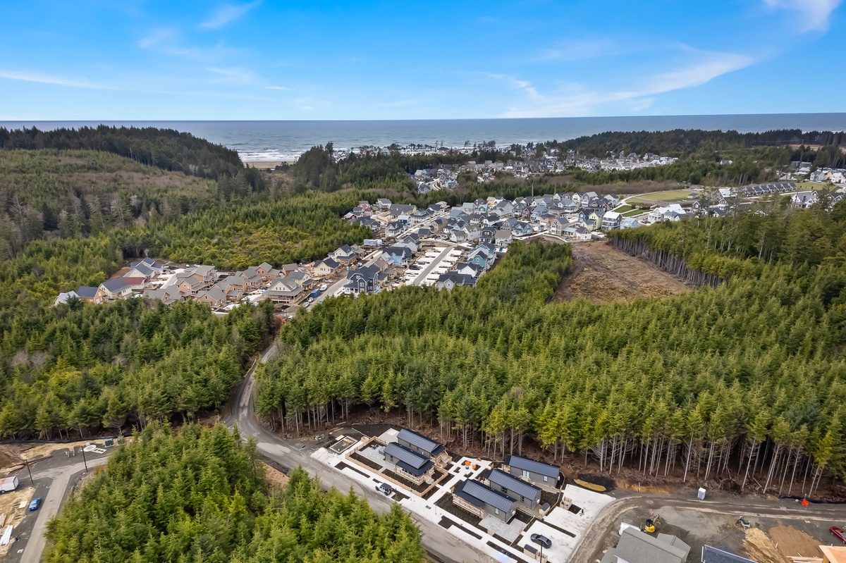 Aerial view of the Trailside Cabins