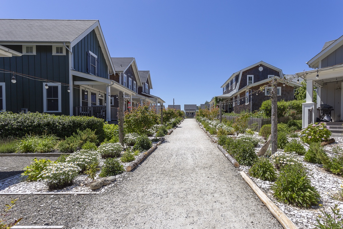 Admire the serene greenery as you stroll by