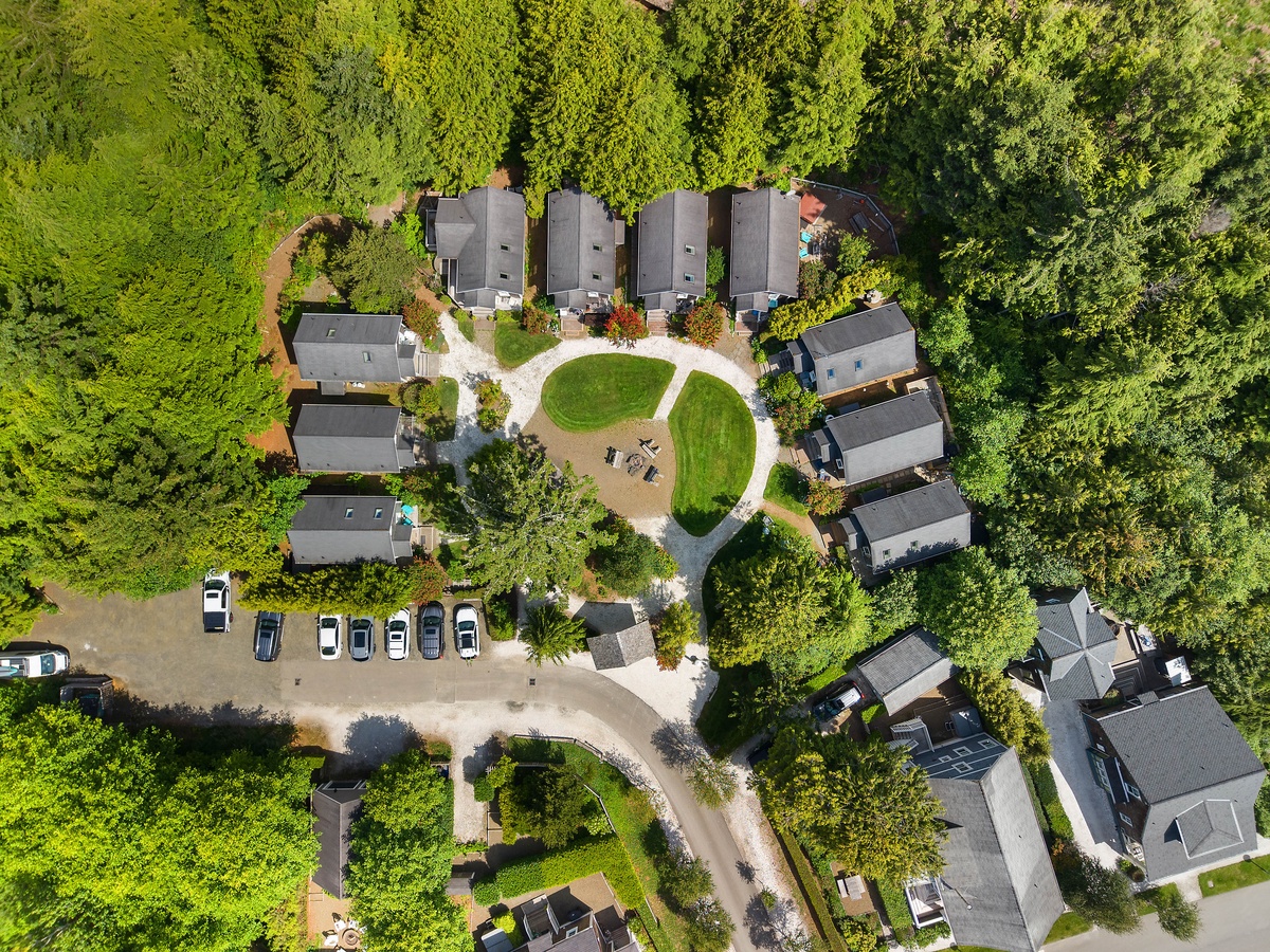Aerial view of Beach Camp