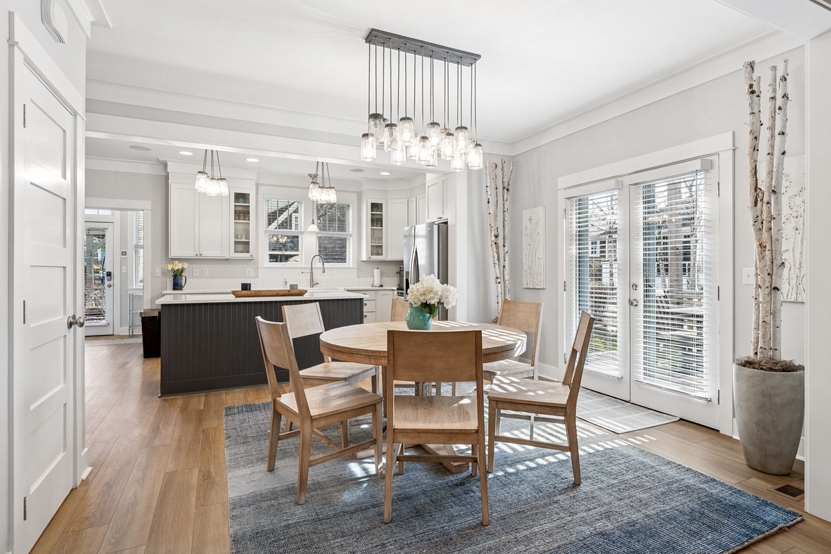 Dining area and kitchen