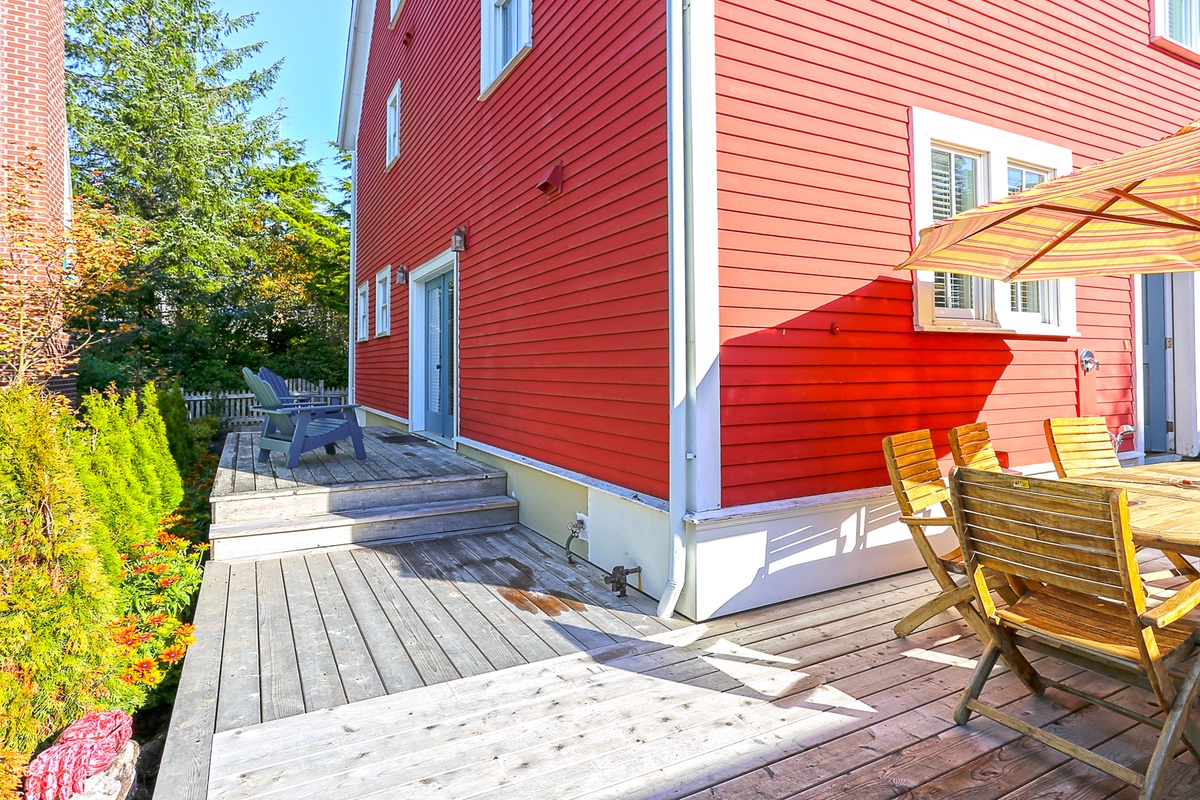 The wrap-around deck offers plenty of space to relax