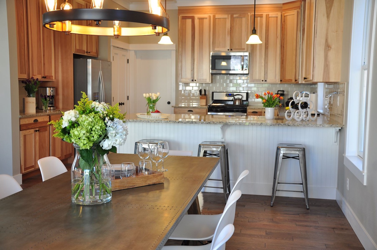 Dining table near the kitchen