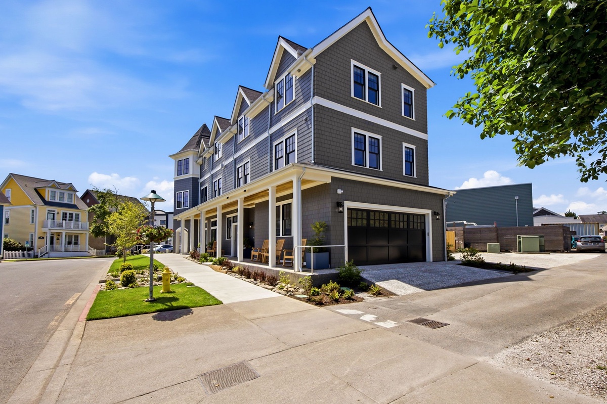 Located on a large corner lot