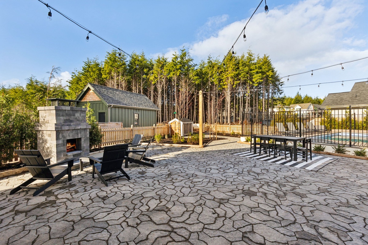 Fully fenced backyard