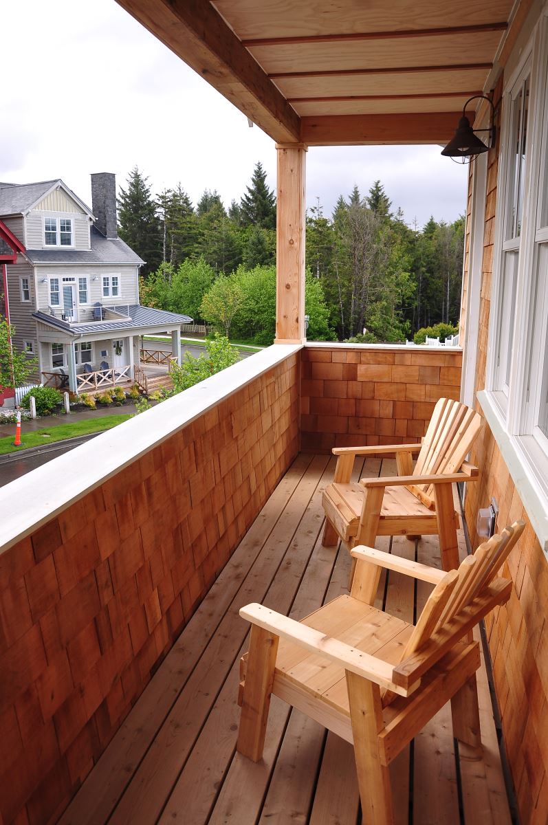 Private balcony for both queen bedrooms on the second floor