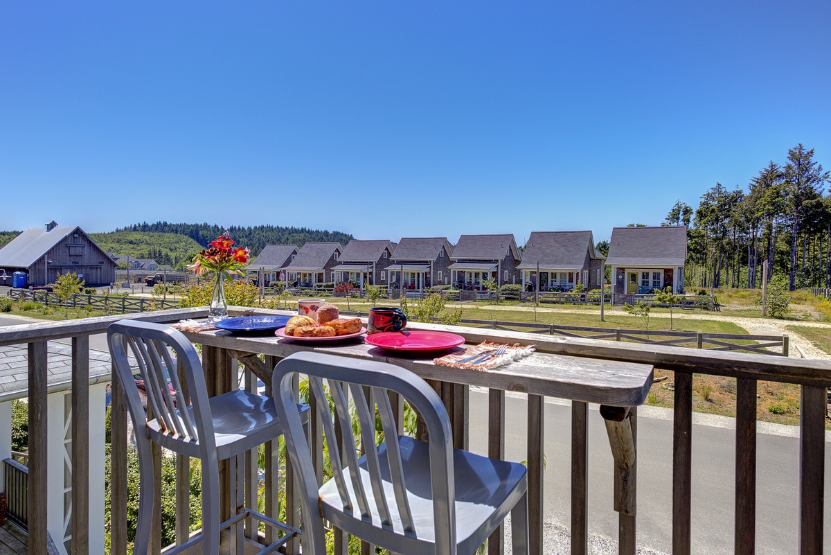 Barstool seating and great views from the deck