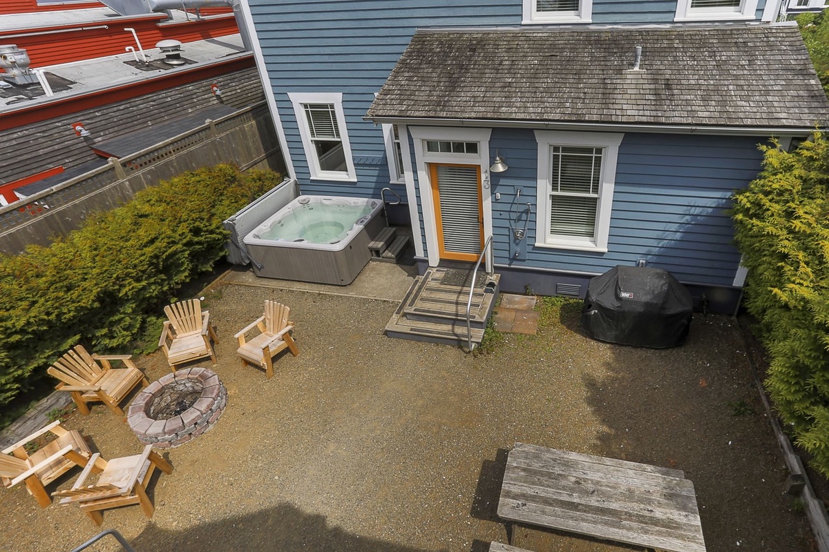 The large backyard is perfect for making memories