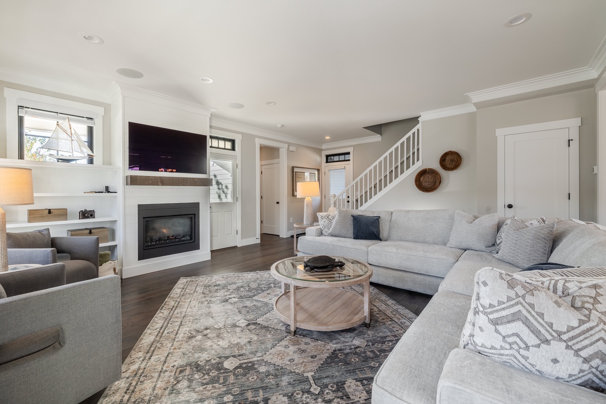 fireplace in the living room