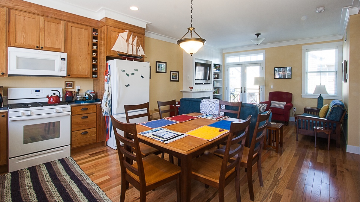 Kitchen, dining, living room open floor plan