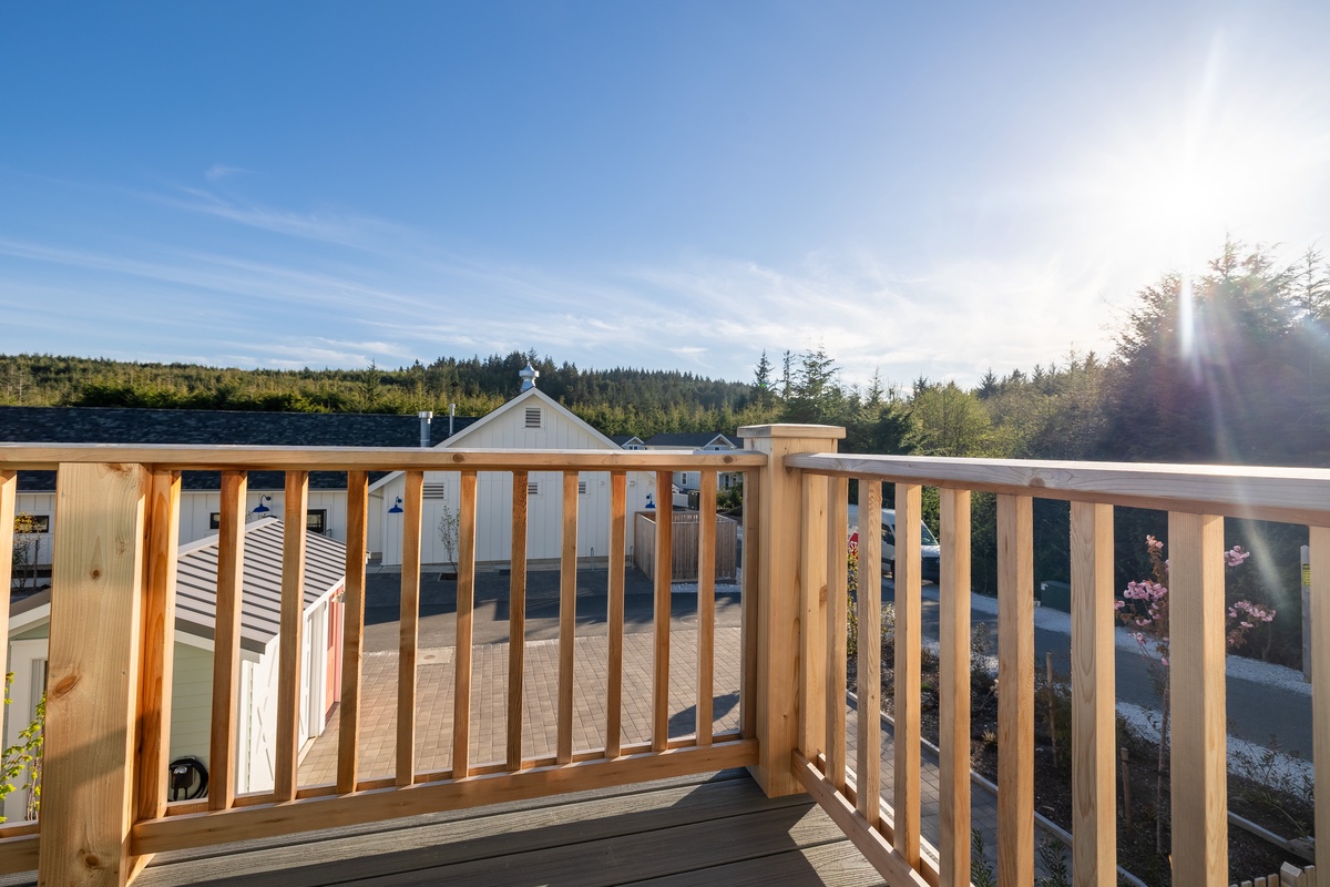 Back deck with seating