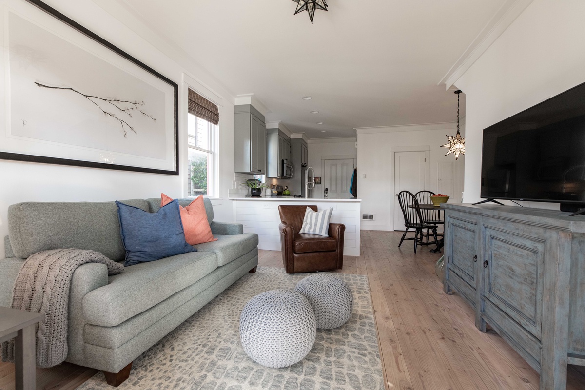 Living room and kitchen