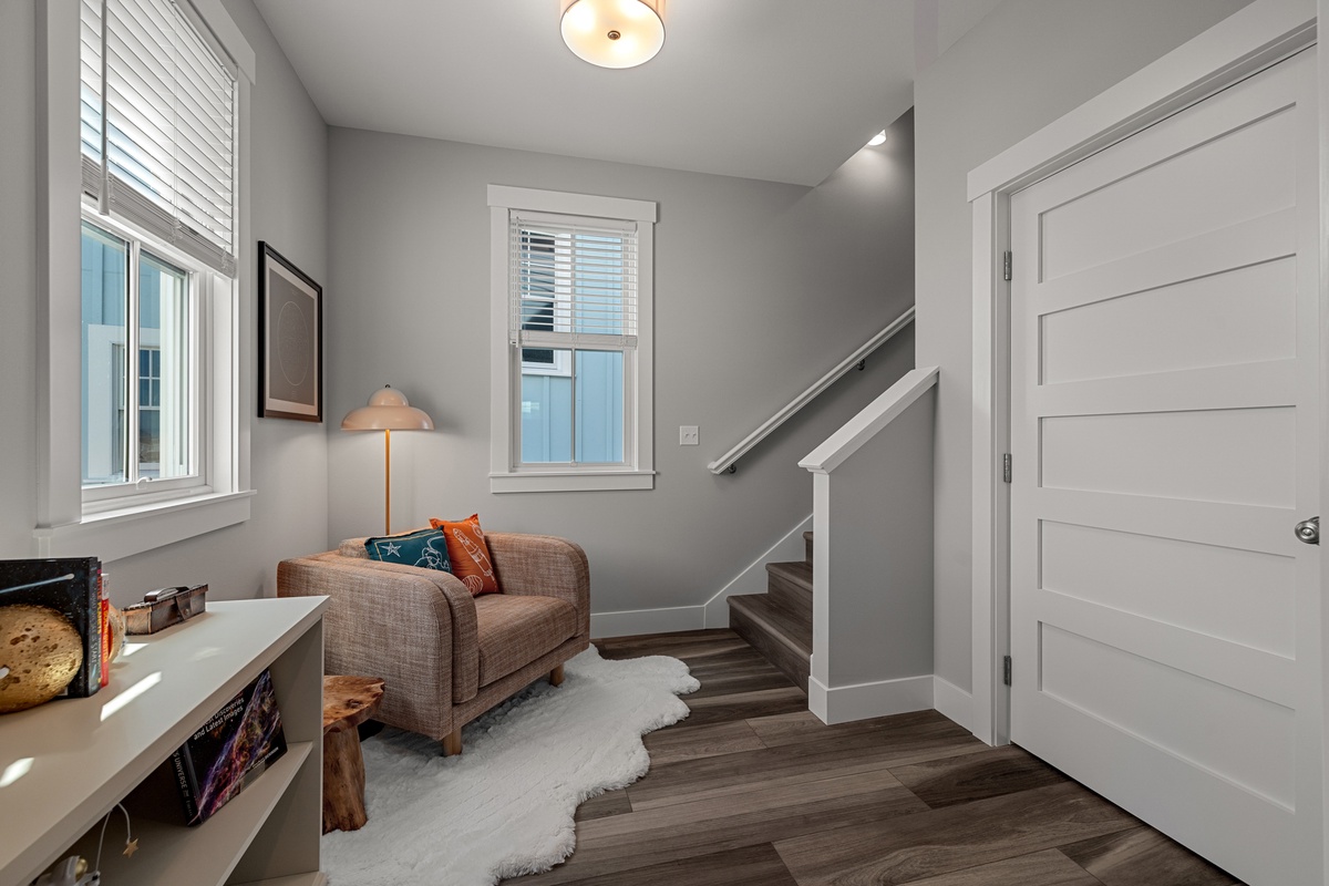 Reading nook on the second floor landing