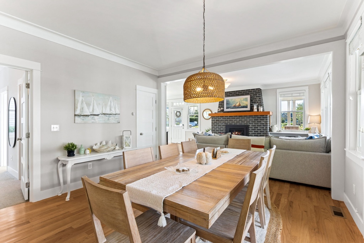 Primary bedroom located off the dining