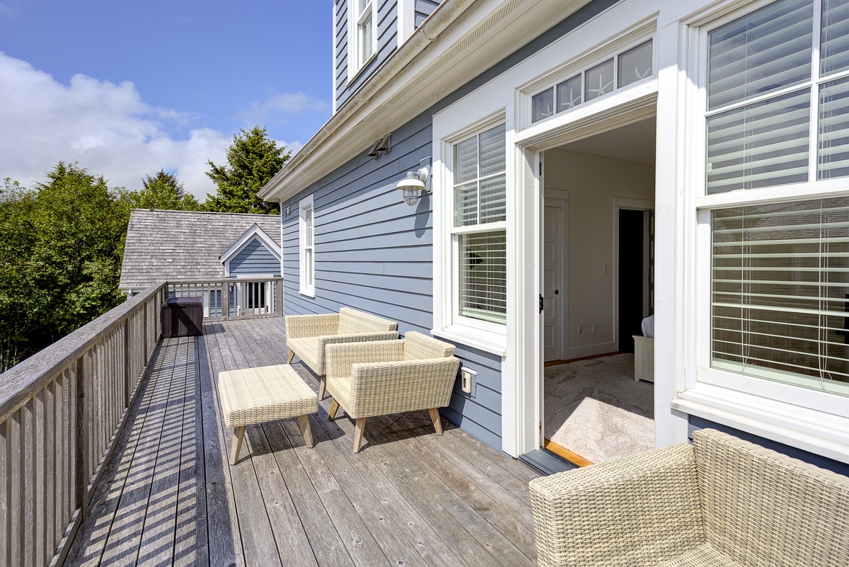Enjoy your morning coffee from your private balcony