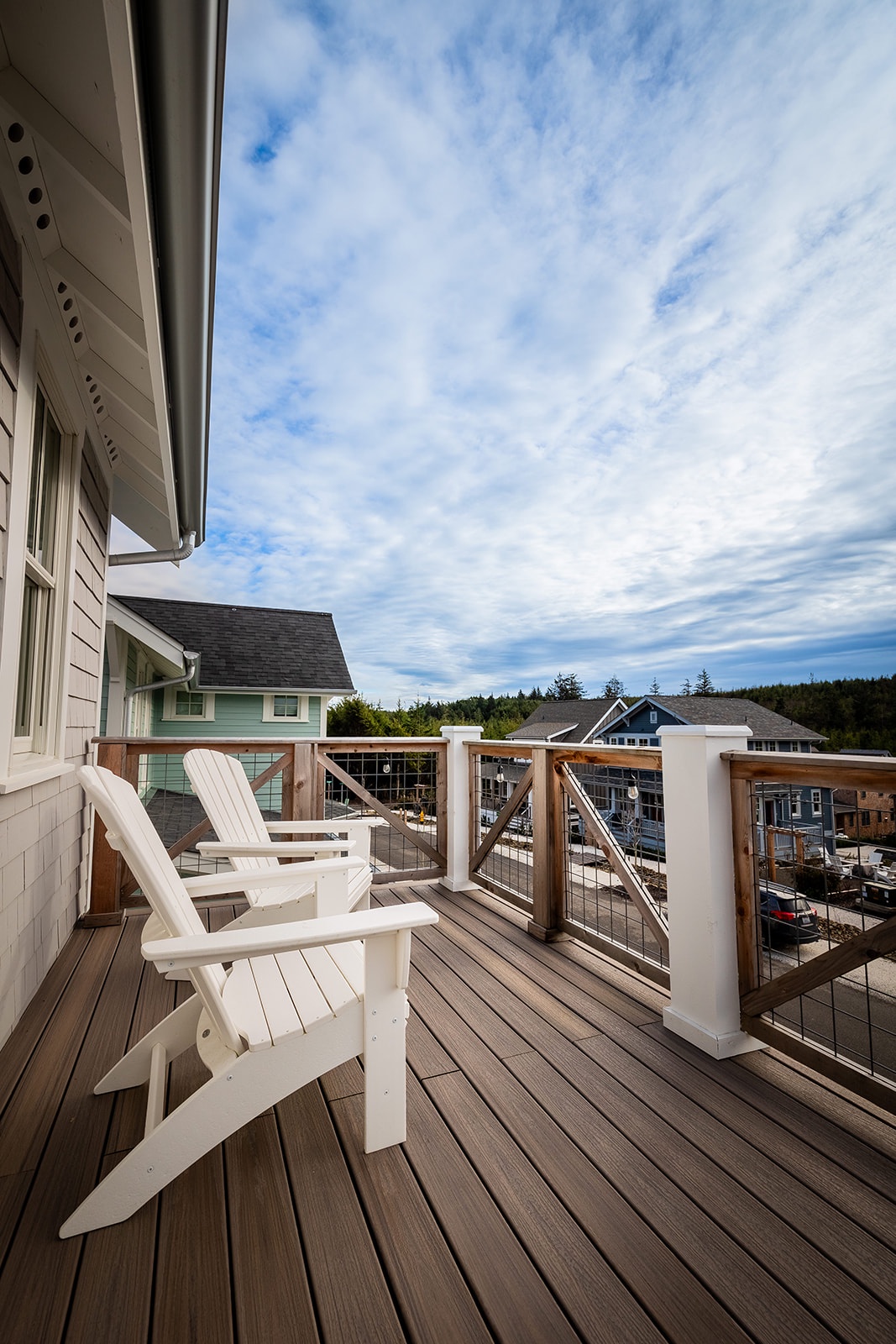 Peaceful deck off the primary bedroom