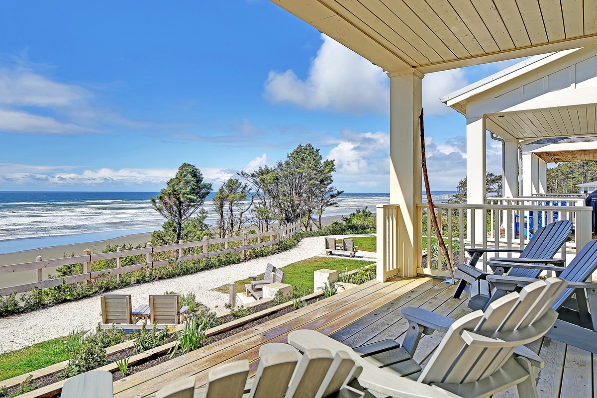 Sweeping ocean views on front porch