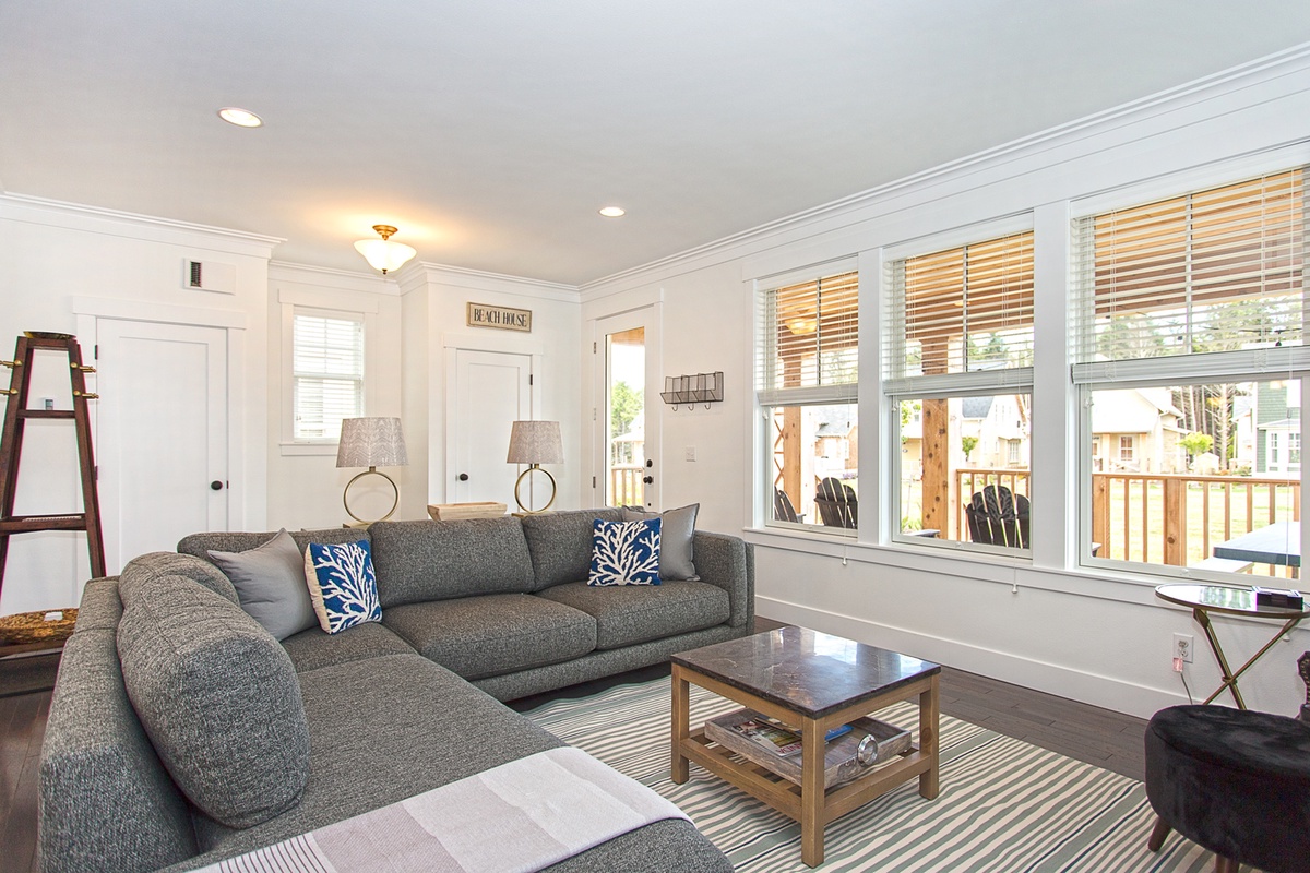 Living room right next to the front porch