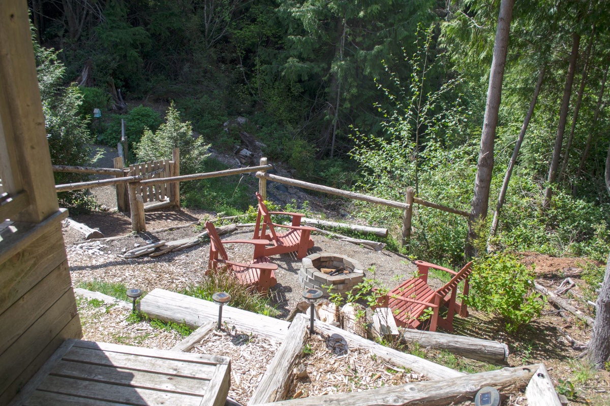 View of back yard from the porch