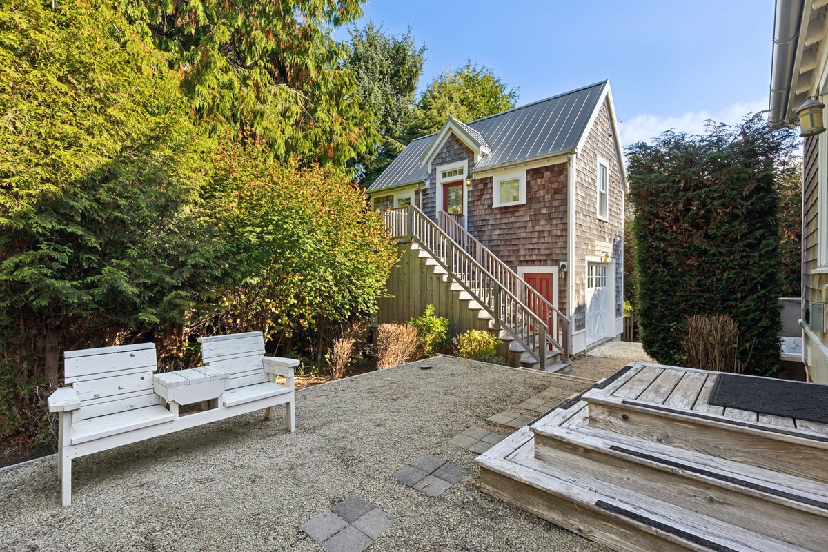 Back yard and The Crab Shack