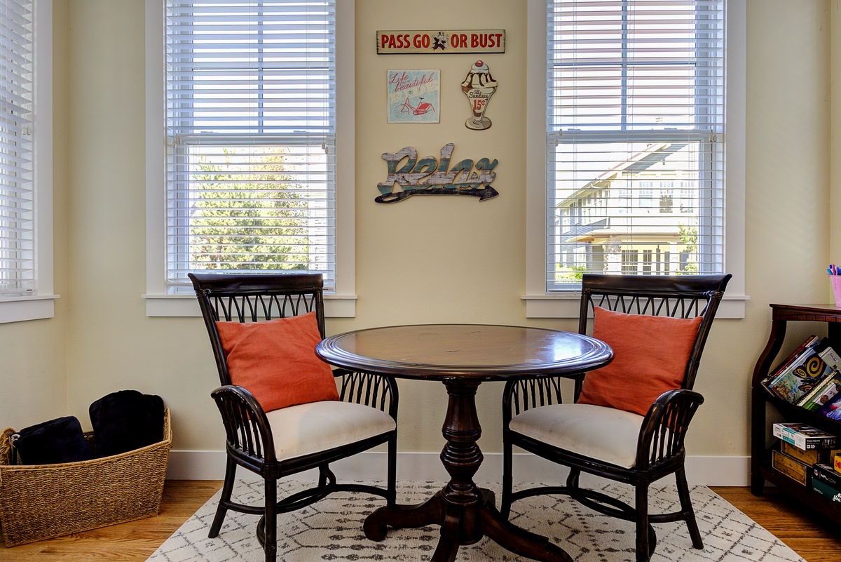 Spread out with a board game at the table