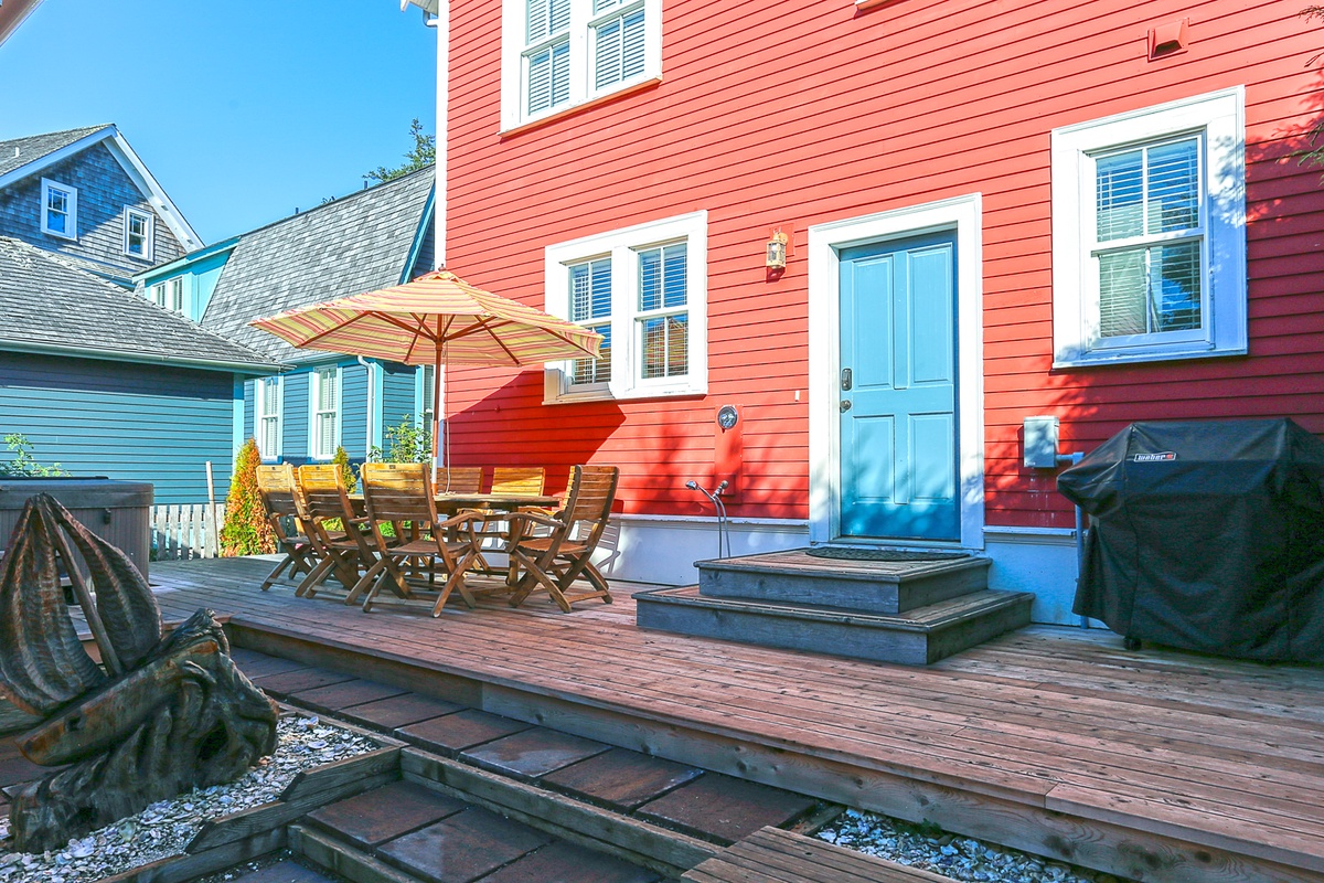 Sit back, relax and enjoy the fresh air on the spacious deck