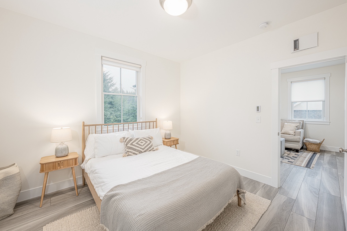 Guest queen bedroom is designed with relaxation in mind