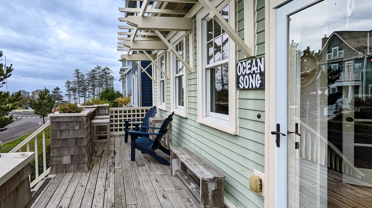 Enjoy ocean views from the front porch