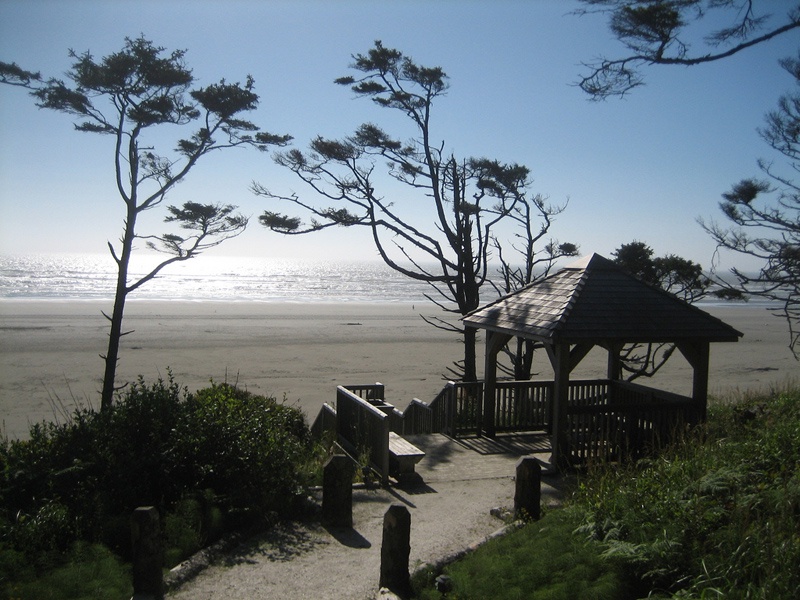 Gazebo staircase to the beach