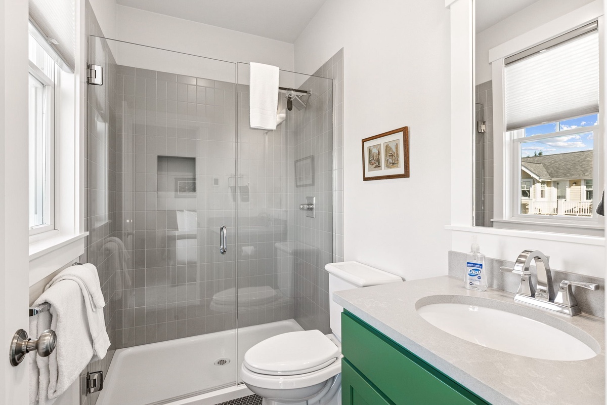 Primary ensuite bathroom with walk-in shower