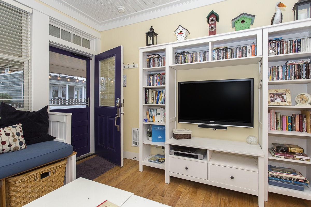 Enter warmth and comfort of the living room