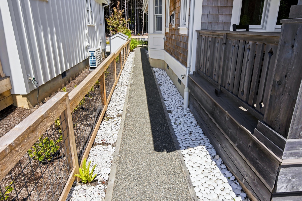 Sand dollar flower bed