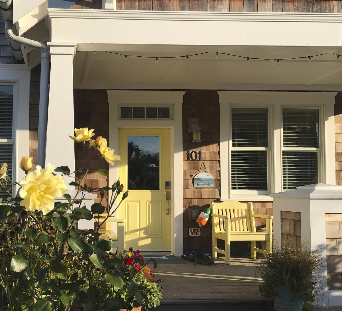 Cozy front porch to relax with a warm cup of coffee
