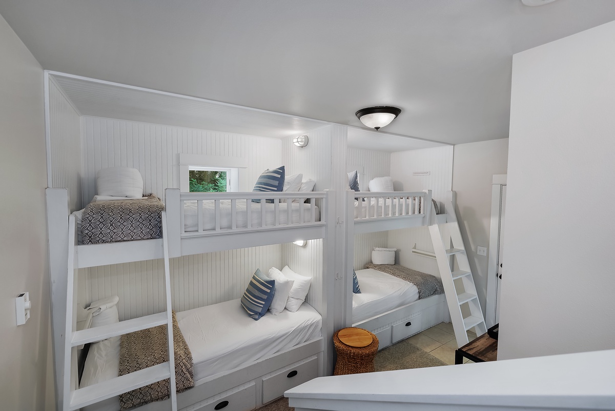 Built in bunk beds in common area