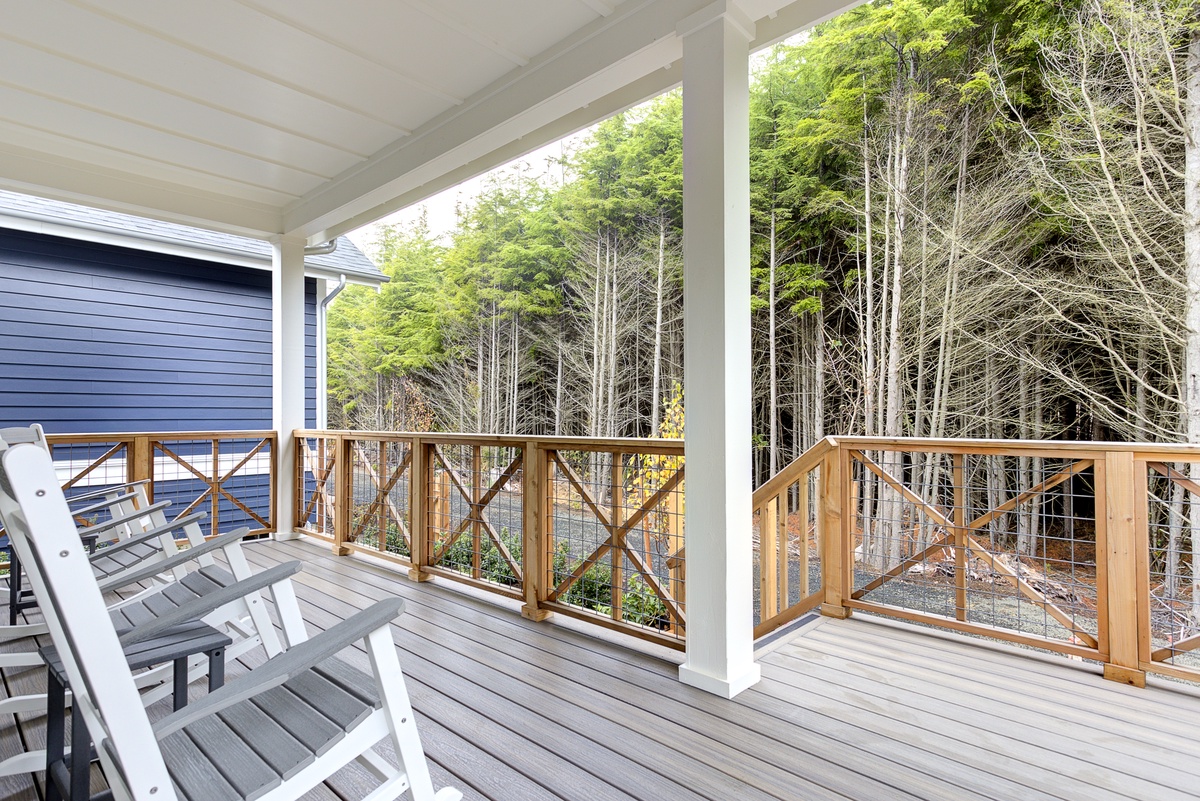 Relax on the covered, wraparound front porch