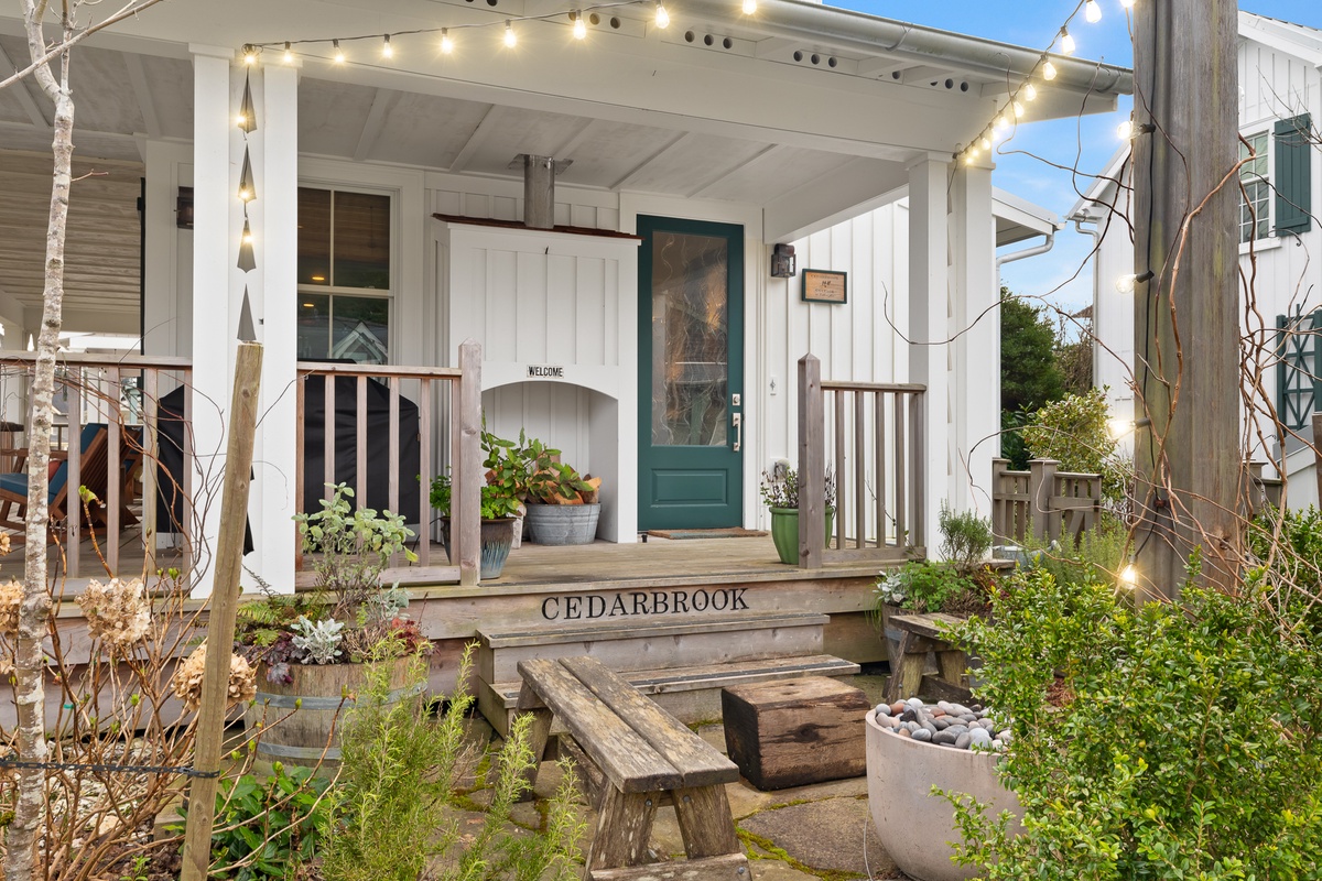 Sip your morning coffee while enjoying the cozy outdoor seating