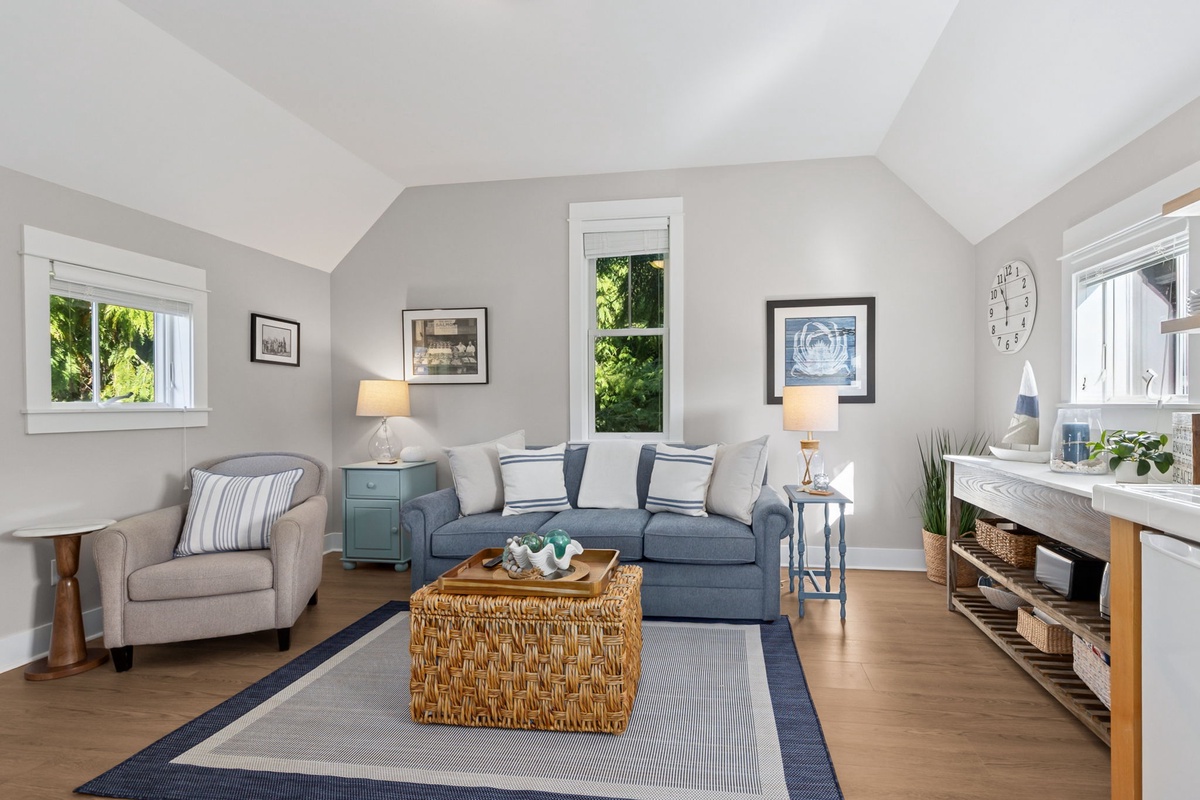 Living room with sleeper sofa