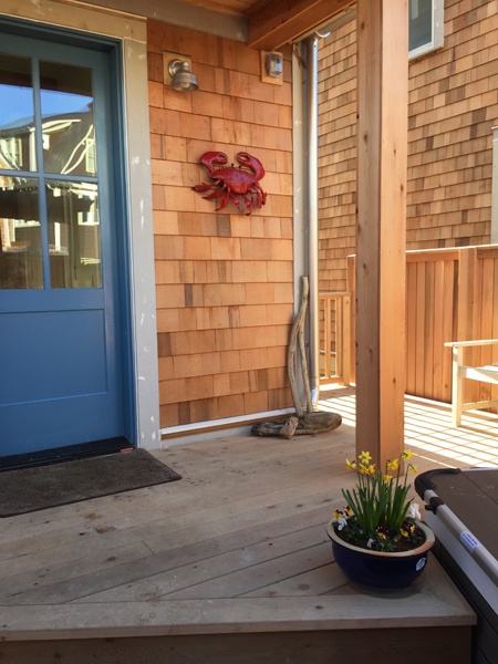 Entry way at the rear of the house