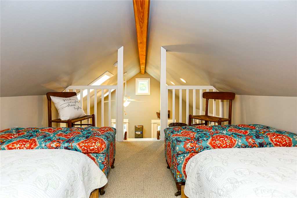 Twin beds in loft