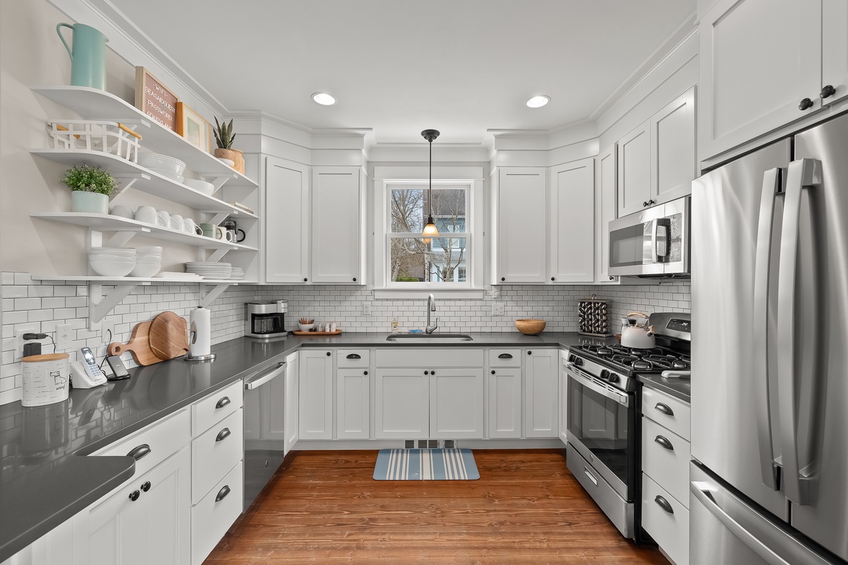 Prep a meal in the beautiful kitchen