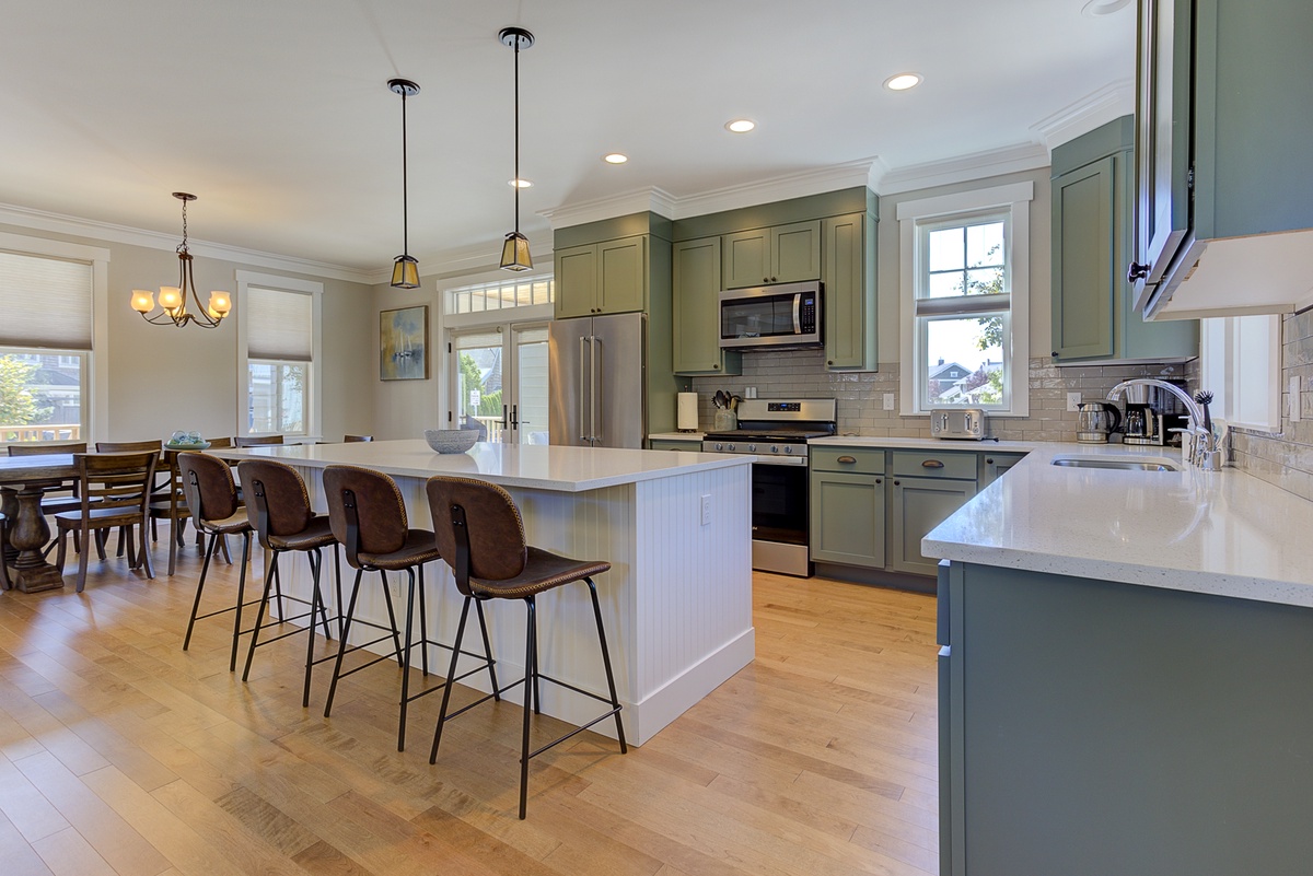 Seating at kitchen island