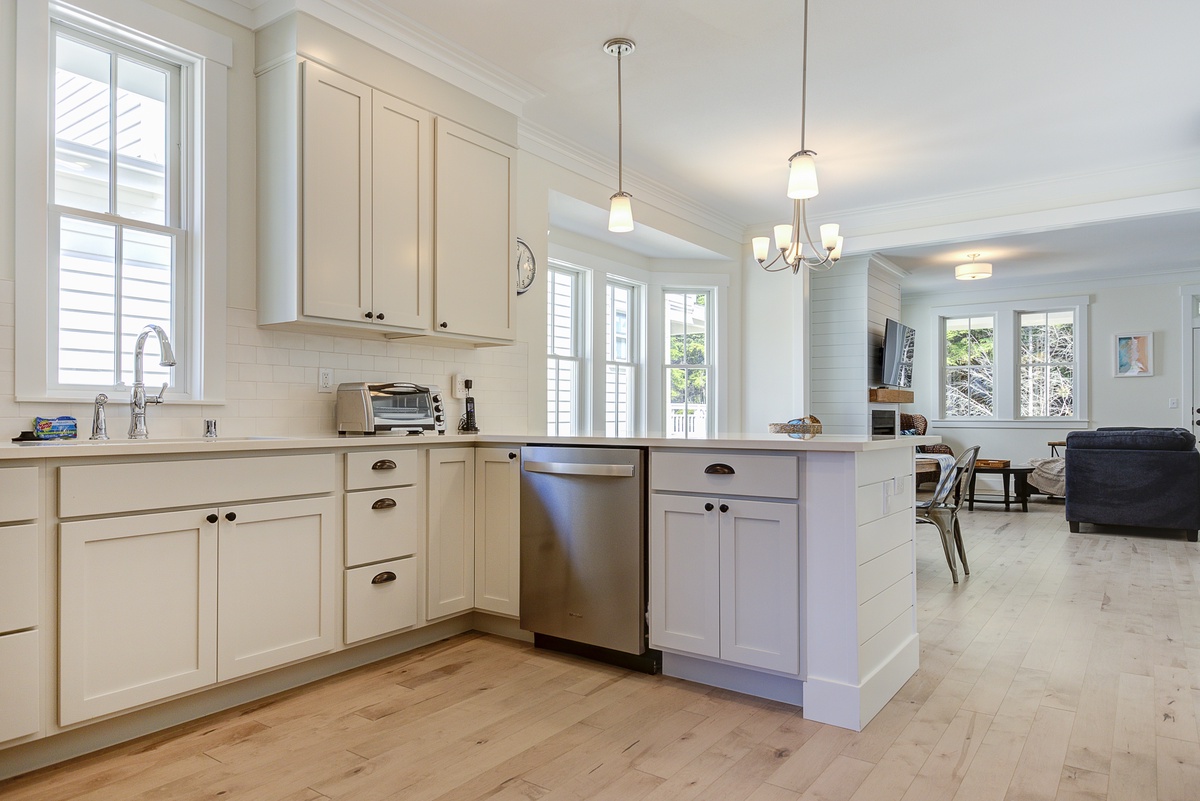 Prep meals on the expansive counter space