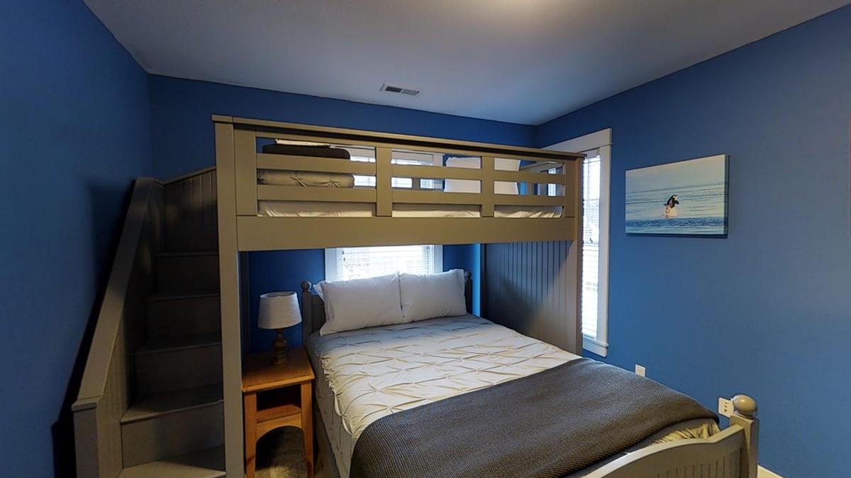 The bunk room is perfect for kids and guests to rest and recharge