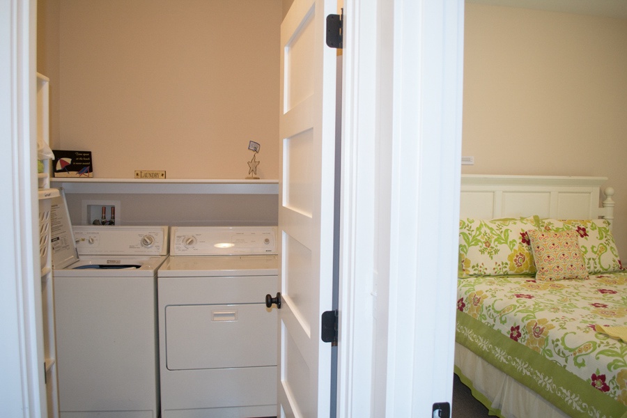 Laundry room, guest bedroom, second floor