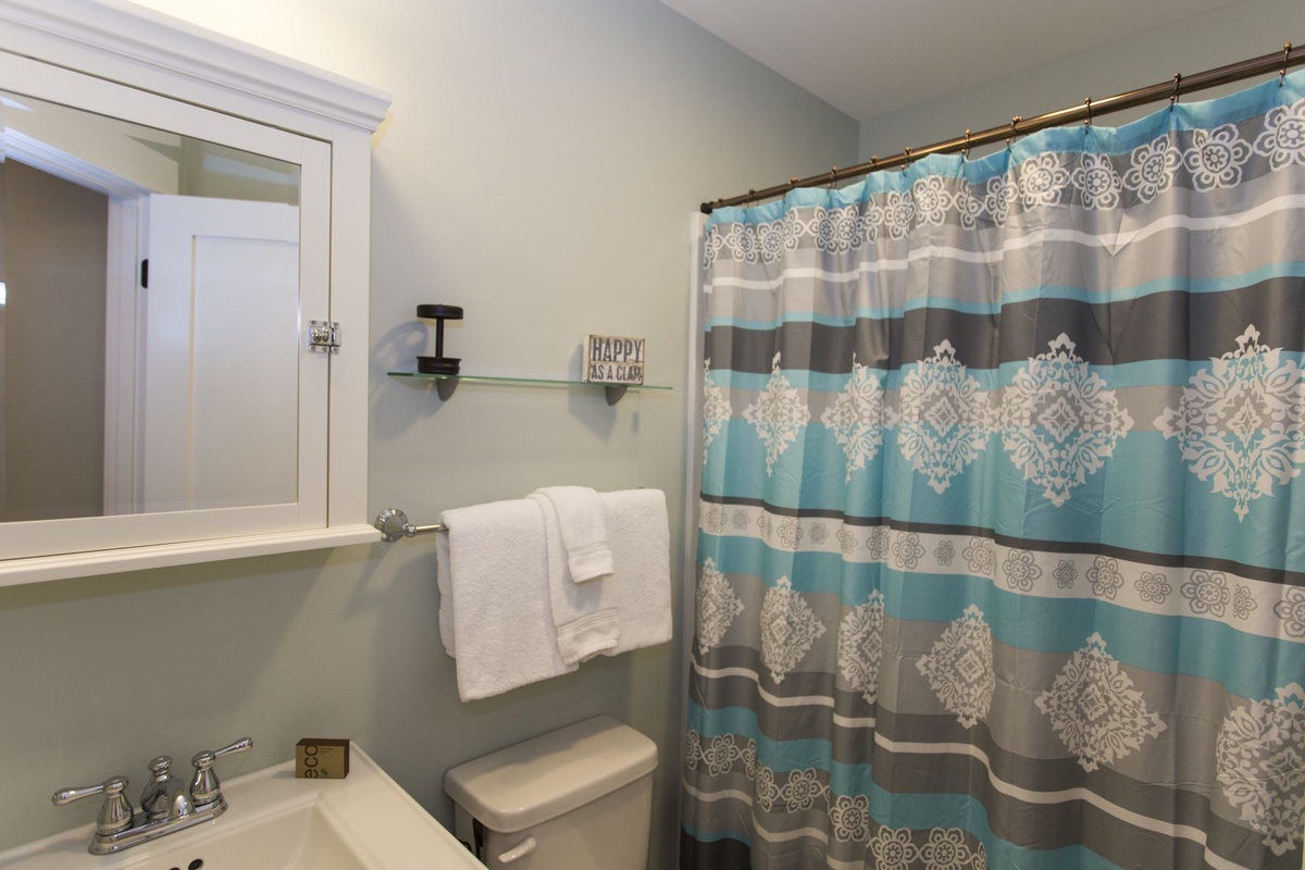 Lower level shared full bathroom