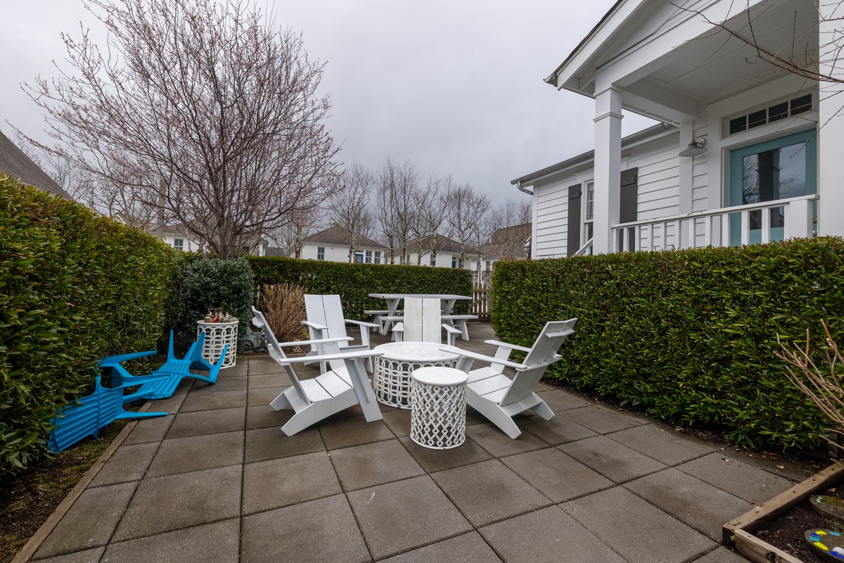 Private firepit on the patio for story telling and memory making